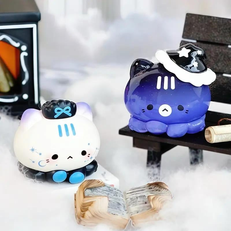 Octcats' Fantastic Journey Mini Figure, Cute Decorative Item, DIY Material, Micro Model, Collectible Toy, Octocat Design