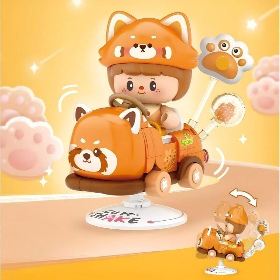 LOZ Mini Pet Rocking Car Building Blocks | Spring Bumper Car