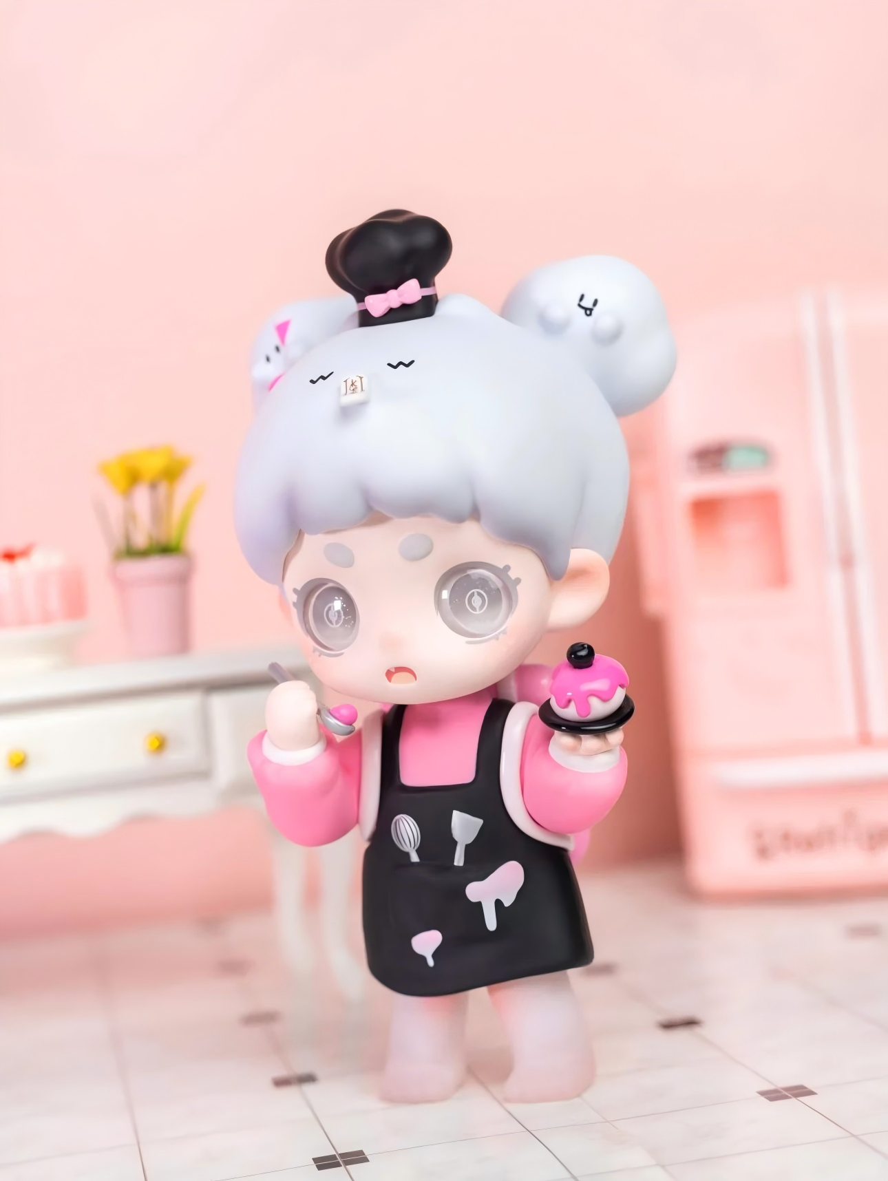 Keeno "Sweet Chef Girl: Dark Night Color Variation" Hanging Card