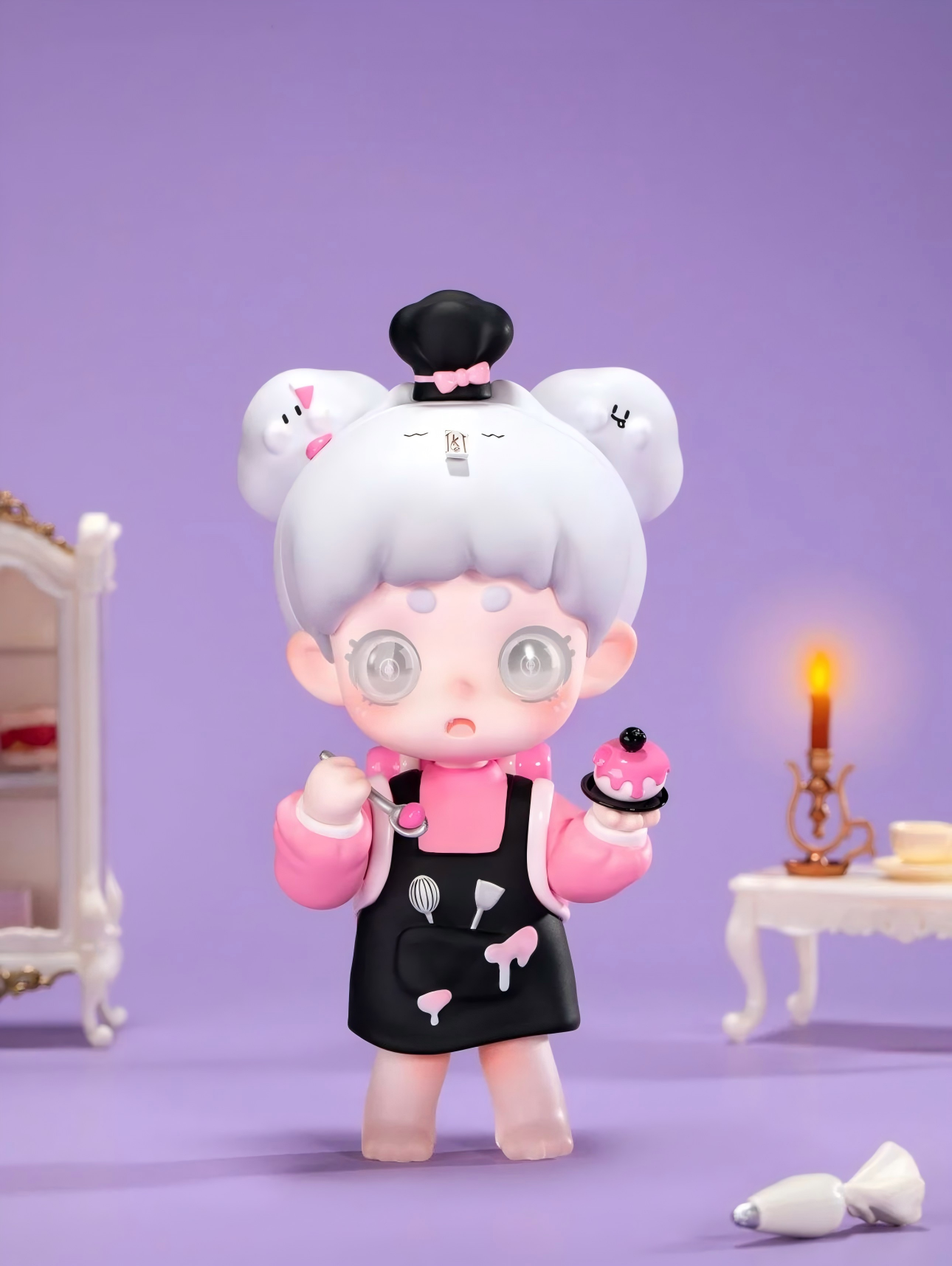 Keeno "Sweet Chef Girl: Dark Night Color Variation" Hanging Card