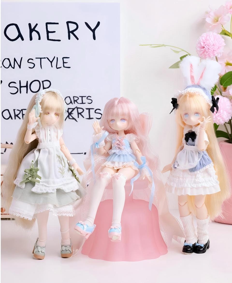 Anime Style Articulated Collectible BJD Doll, 3‑Styles Velvet Rabbit Tea Party / Spring Delay / Lily of the Valley Whisper for Display & Gift