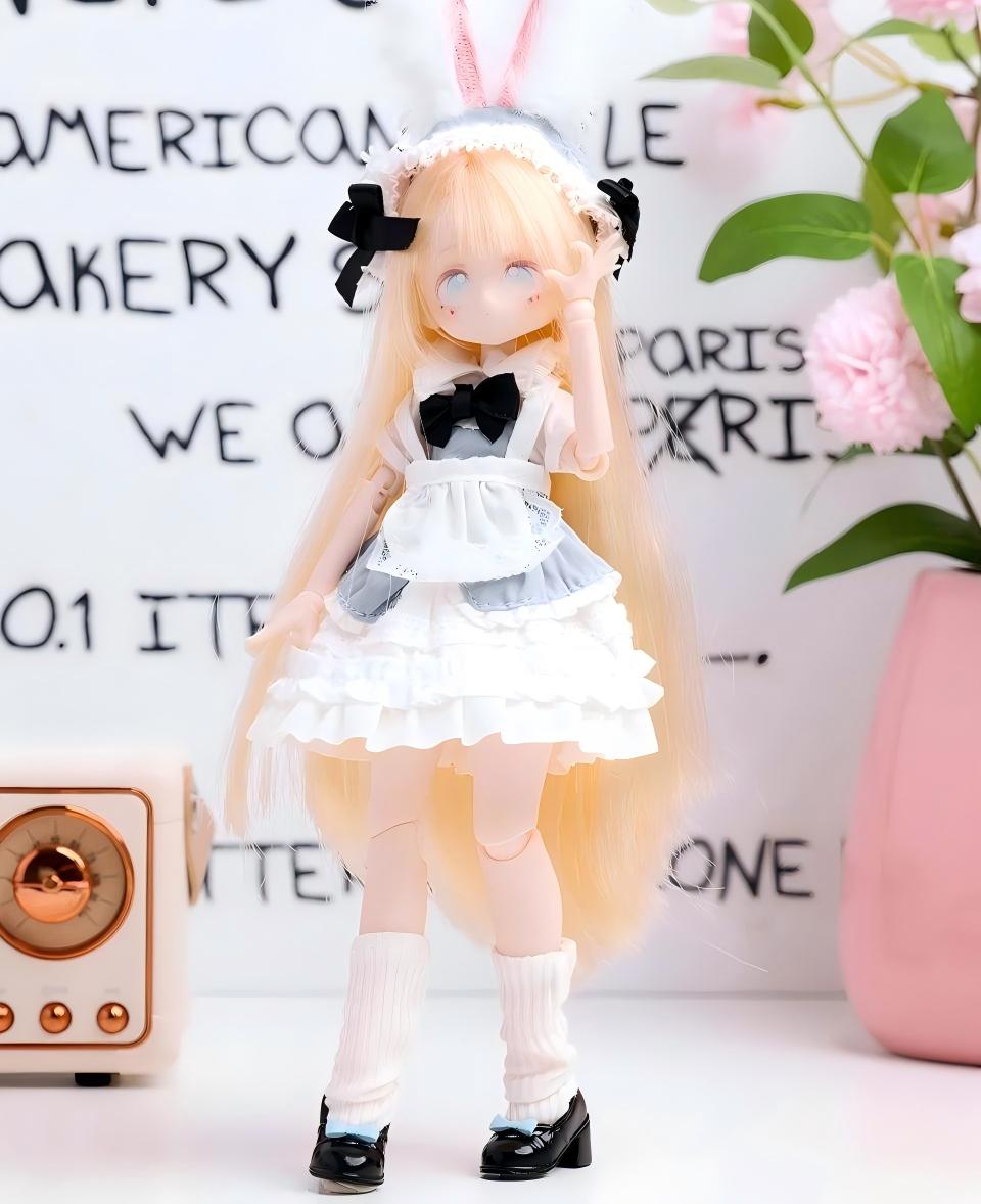 Anime Style Articulated Collectible BJD Doll, 3‑Styles Velvet Rabbit Tea Party / Spring Delay / Lily of the Valley Whisper for Display & Gift