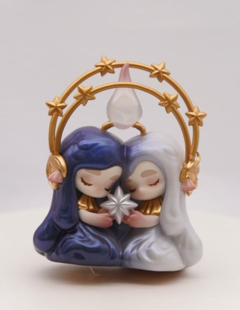 CHAKA "Candle Whispers" Series Secret Edition: "Twin Shadows" (Shuang Sheng) – Designer Art Toy / Pearlescent Display Piece / Collectible Gift